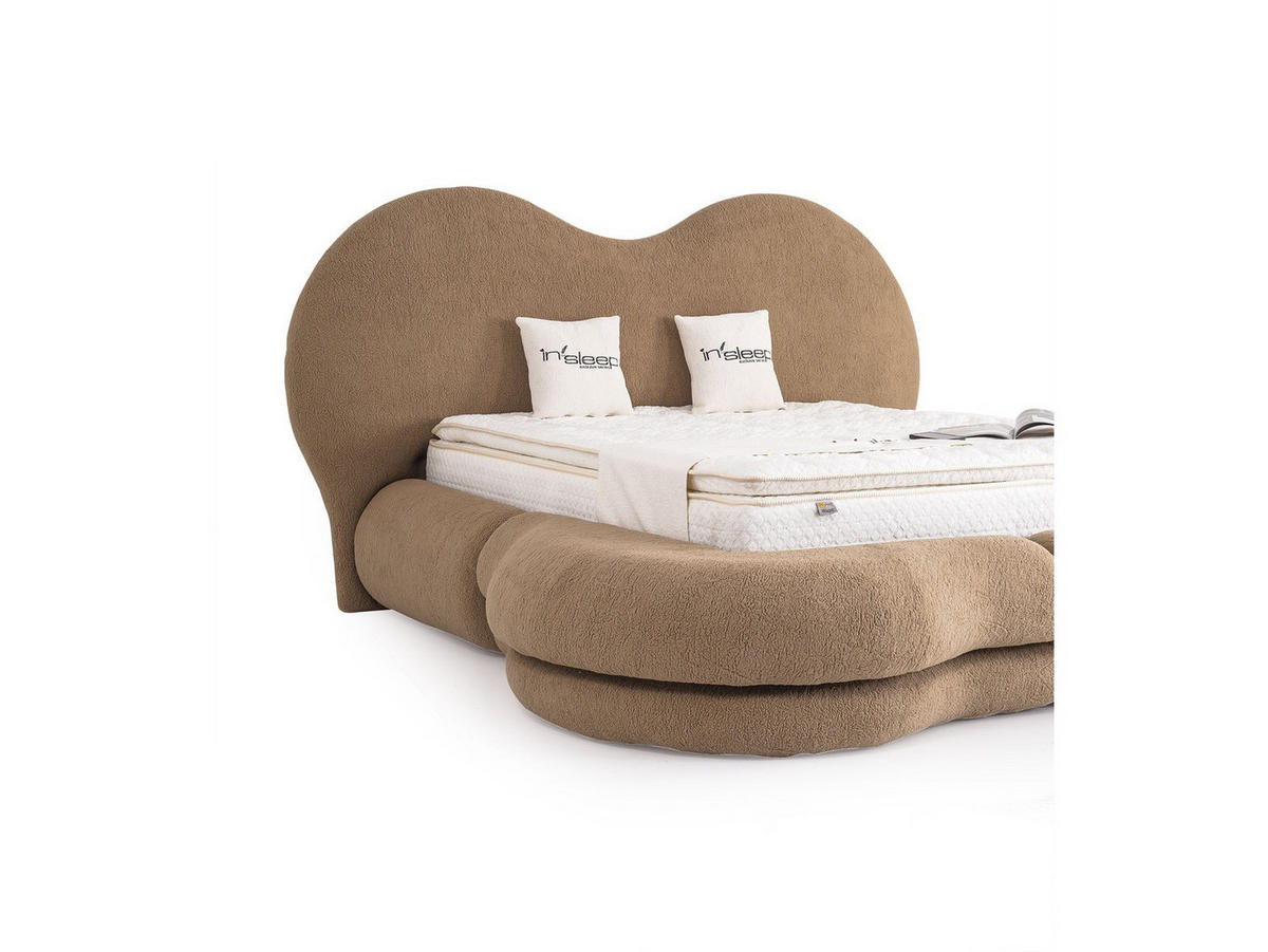POLSTERBETTSET Maldiv 200x200 Braun - Braun, Textil/Metall (200/200cm) - Villa Möbel