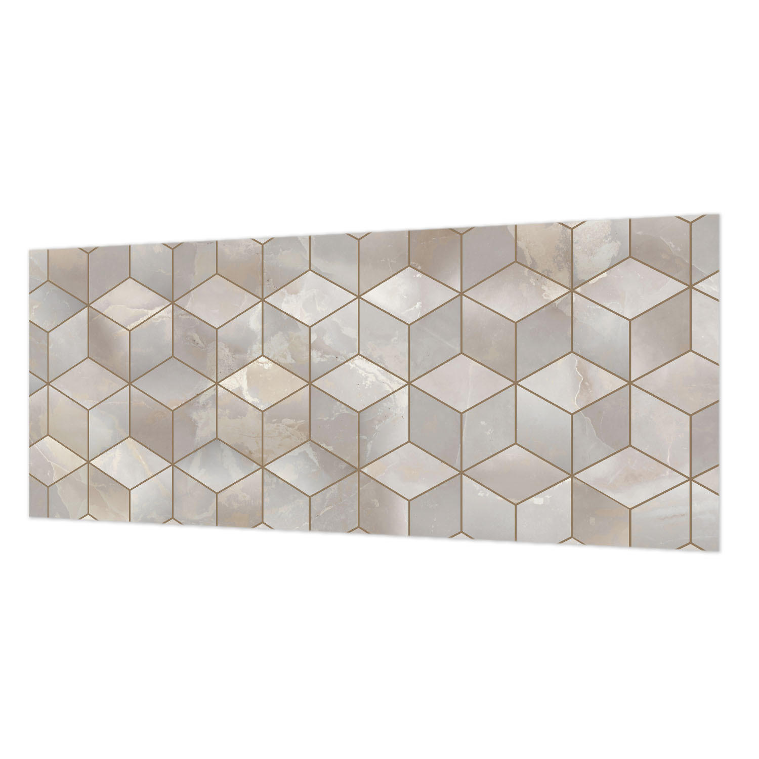 FOTOTAPETE 250x104 cm - Geometrisches Mosaik - Grau, Textil (250/104cm) - Wallfluent