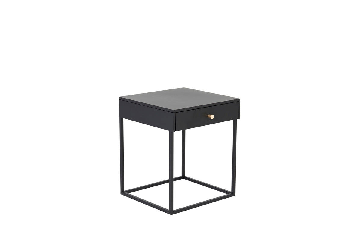 NACHTTISCH Baku M - Edelstahlfarben/Messingfarben, Metall (41/43/41cm) - kommodly