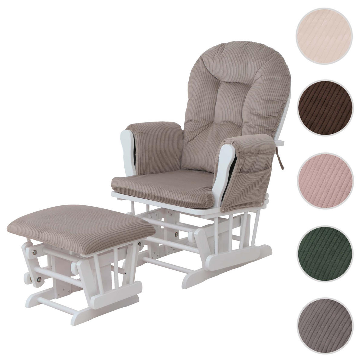 RELAXSESSEL Hellgrau, Weiß - Hellgrau/Weiß, Textil (74/103/71cm) - MCW