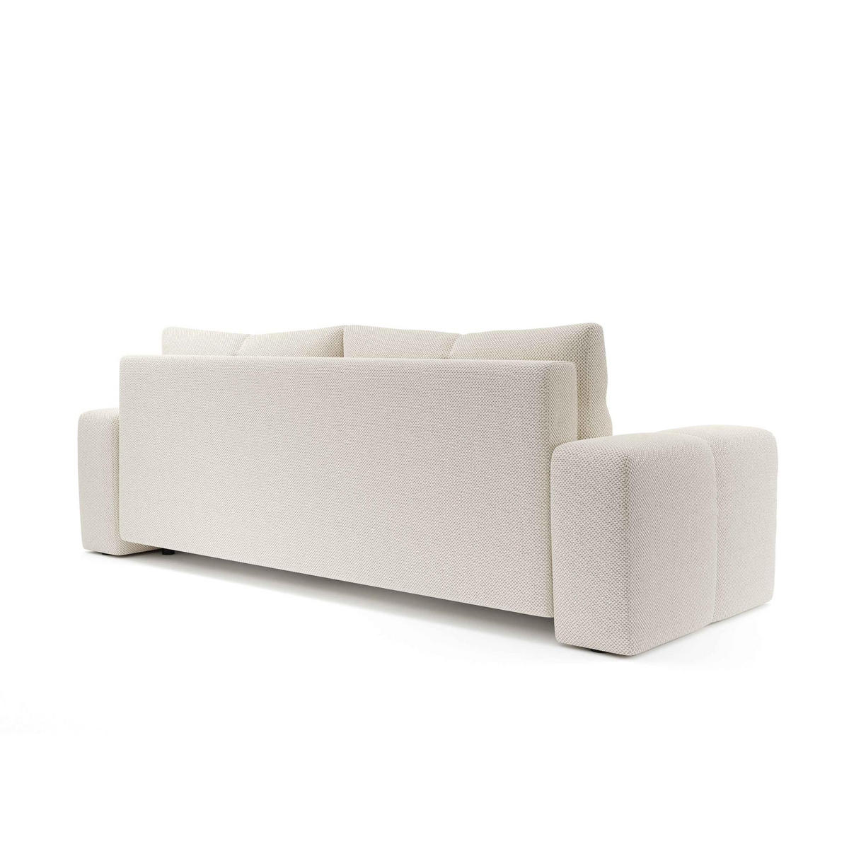 SOFA SOSO Schwarz - Schwarz, Textil (259/91/99cm) - Pillovely