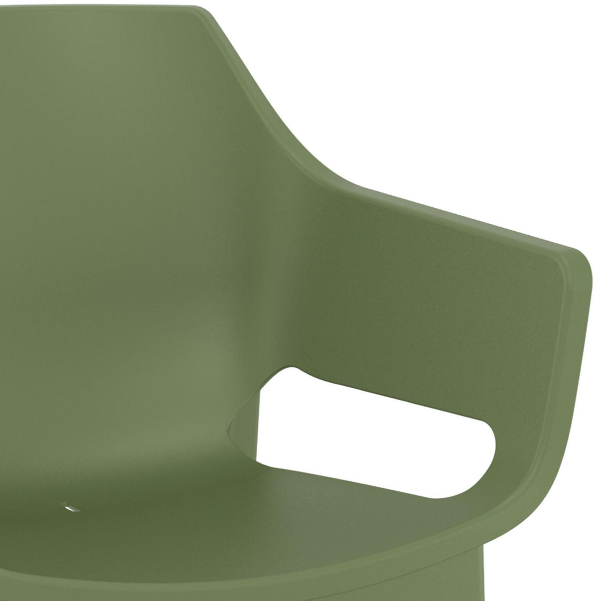 GARTENSTUHL Kunststoff Oliv - Olivgrün, Kunststoff (60/90/65cm) - CLP