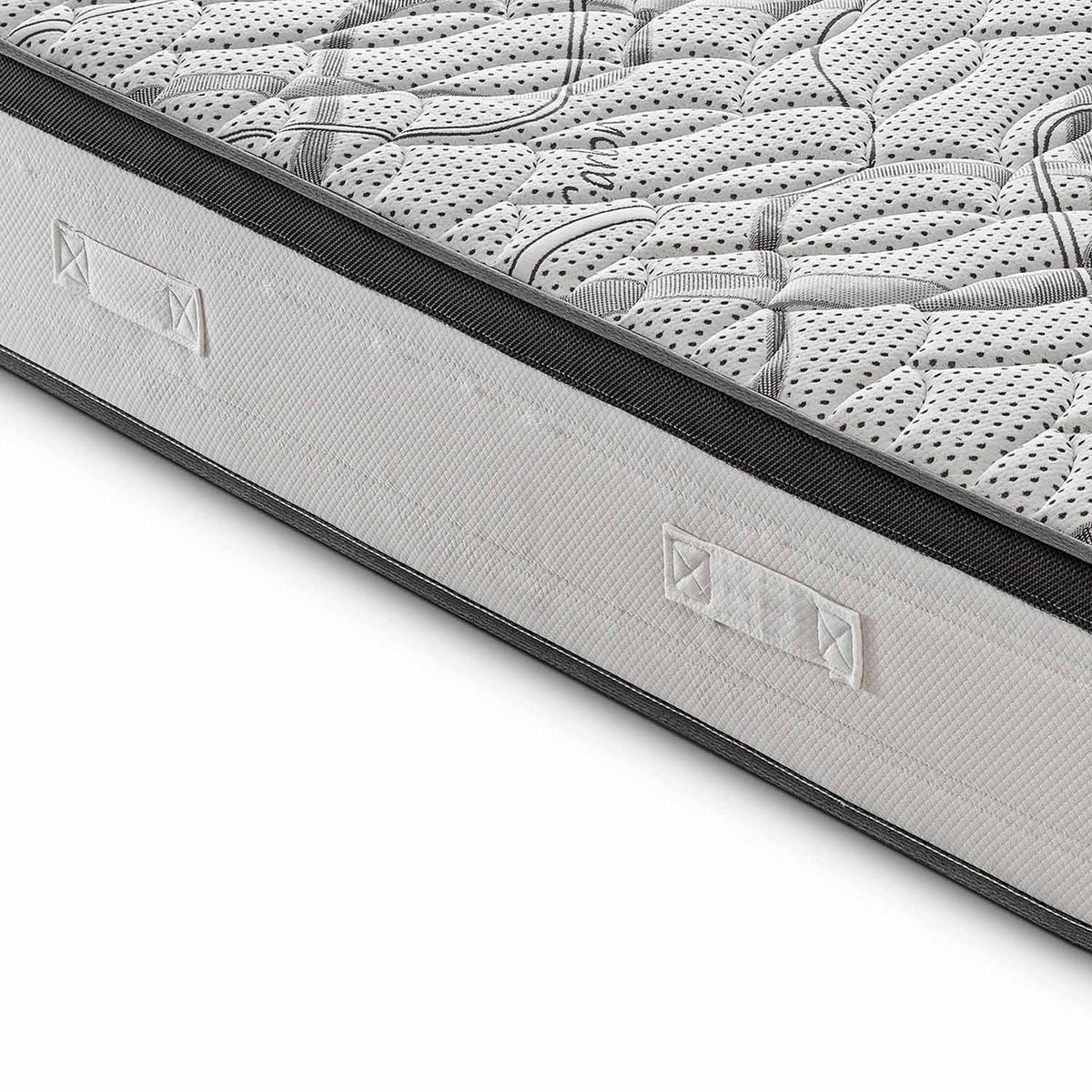 MATRATZE 200x200, Höhe 30 cm, Kaltschaum H4, DELUXE - Weiß, Textil (200/200cm) - iLoveSleep