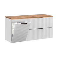 SKRINKA POD UMÝVADLO 120.8cm Adriel Biela a drevo - biela, kompozitné drevo (120.8/59/46cm) - Petits-meubles