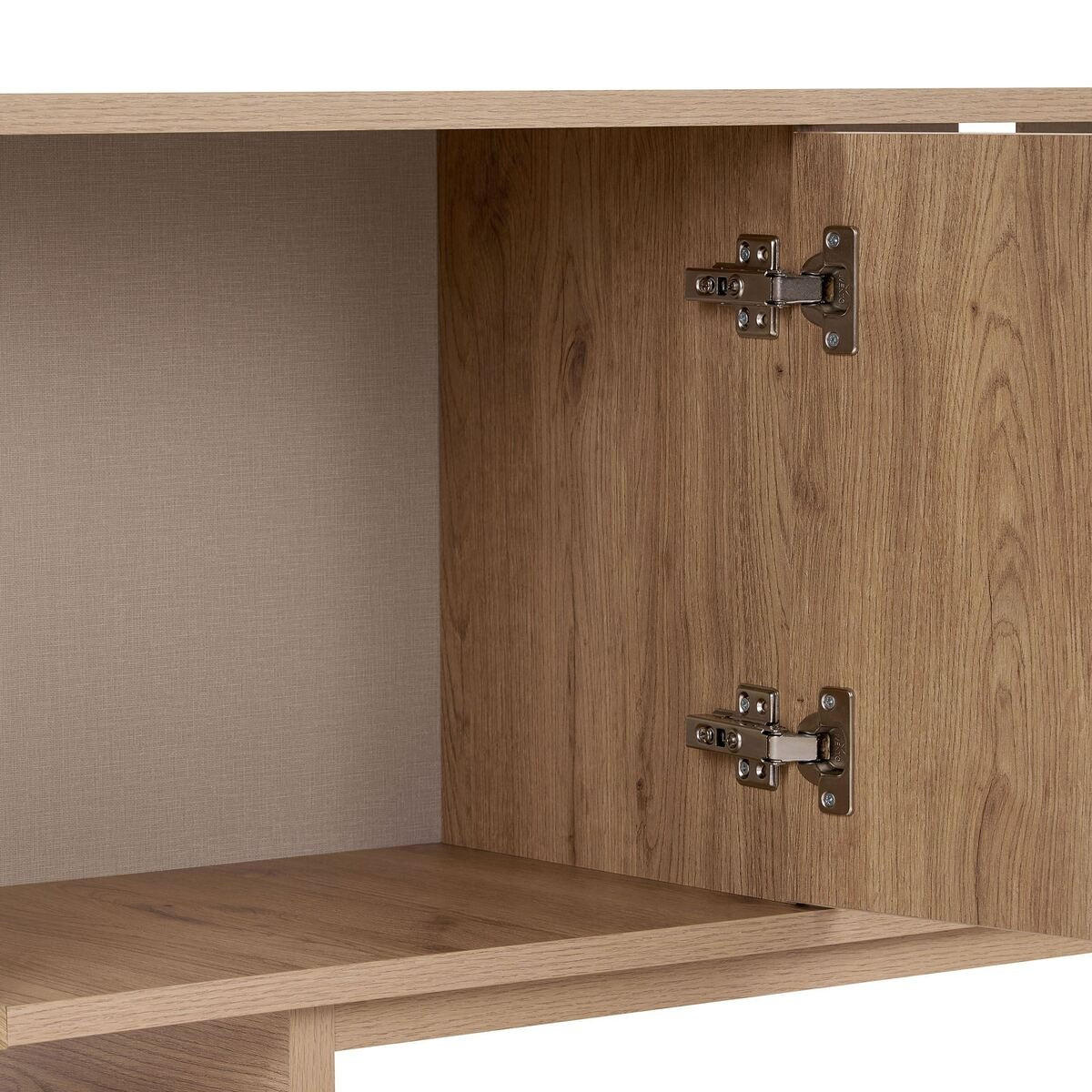TV-MÖBEL mit 2 Türen, 2 Fächern und abgerundeten Kanten 34/52/180 cm - Eichefarben, Holzwerkstoff (34/52/26cm) - Calicosy