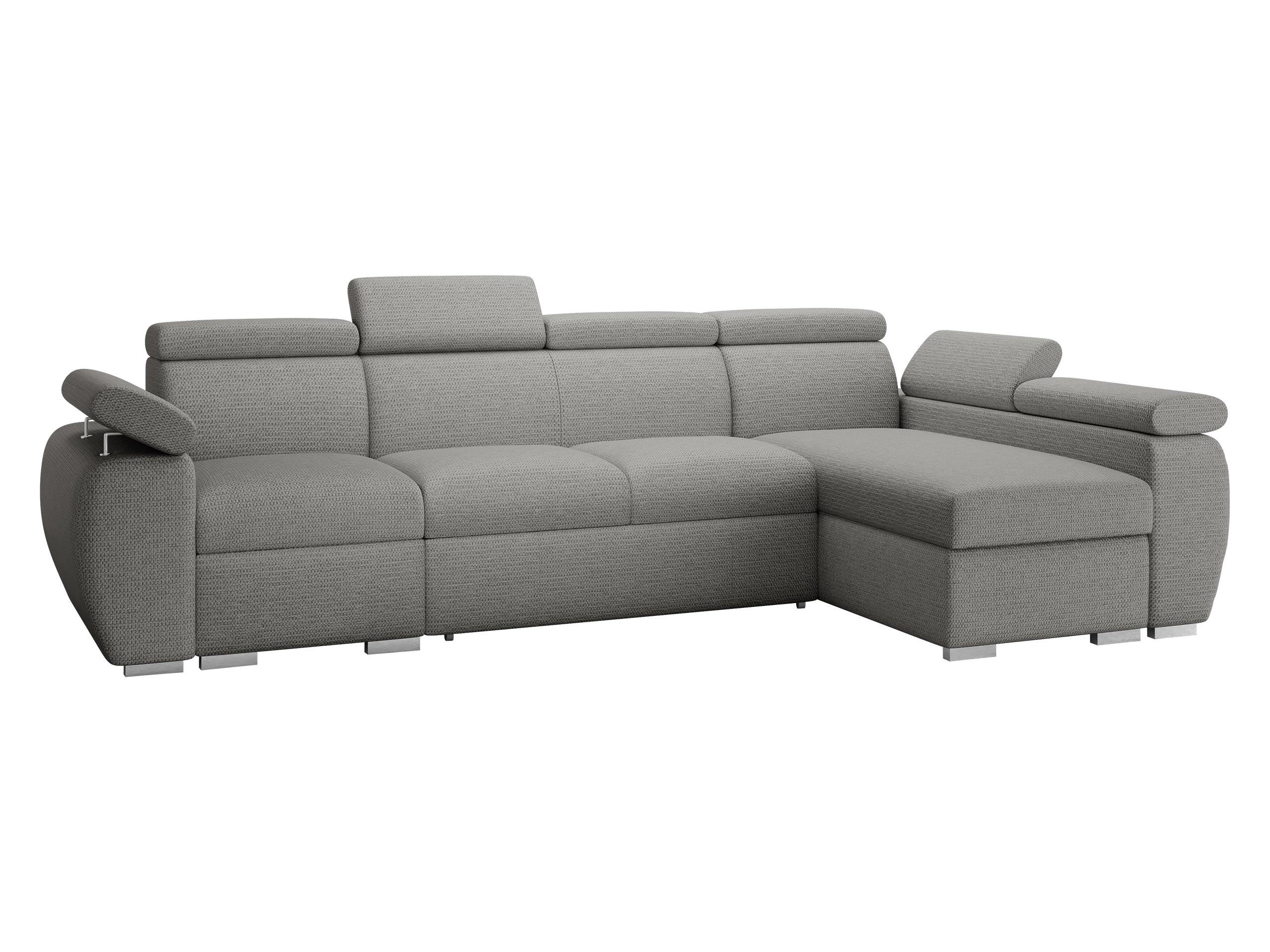 ECKSOFA Boston LCP, Seite: Rechts 1P(65)+2R+LCP - Greige/Silberfarben, Holz/Textil (320/170cm) - MIRJAN24