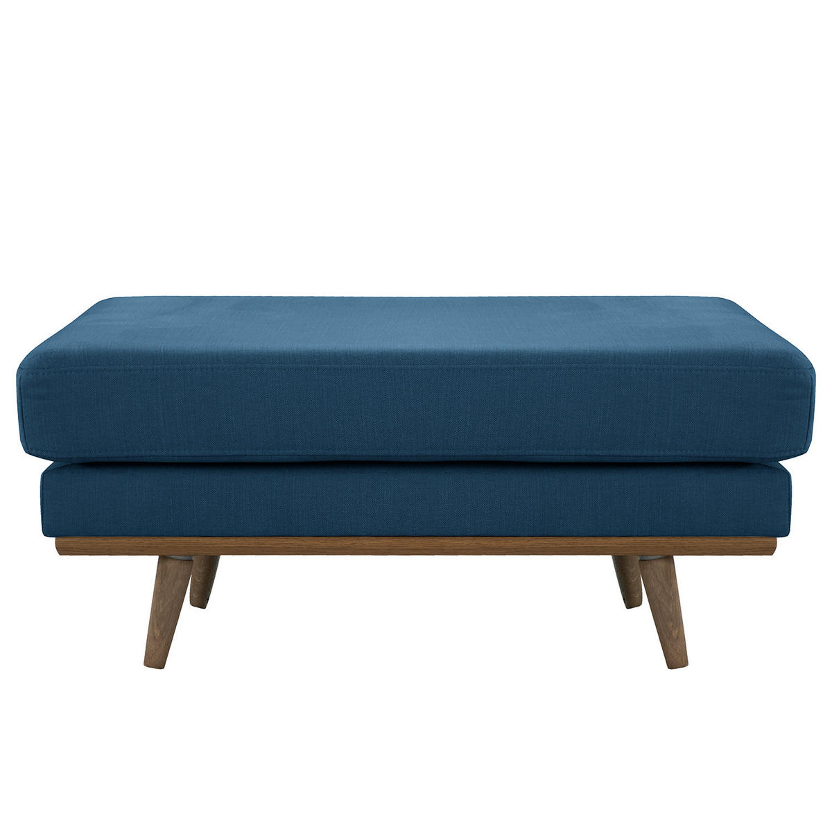 POLSTERHOCKER - Blau/Eichefarben, Textil (85/43/60cm) - home24