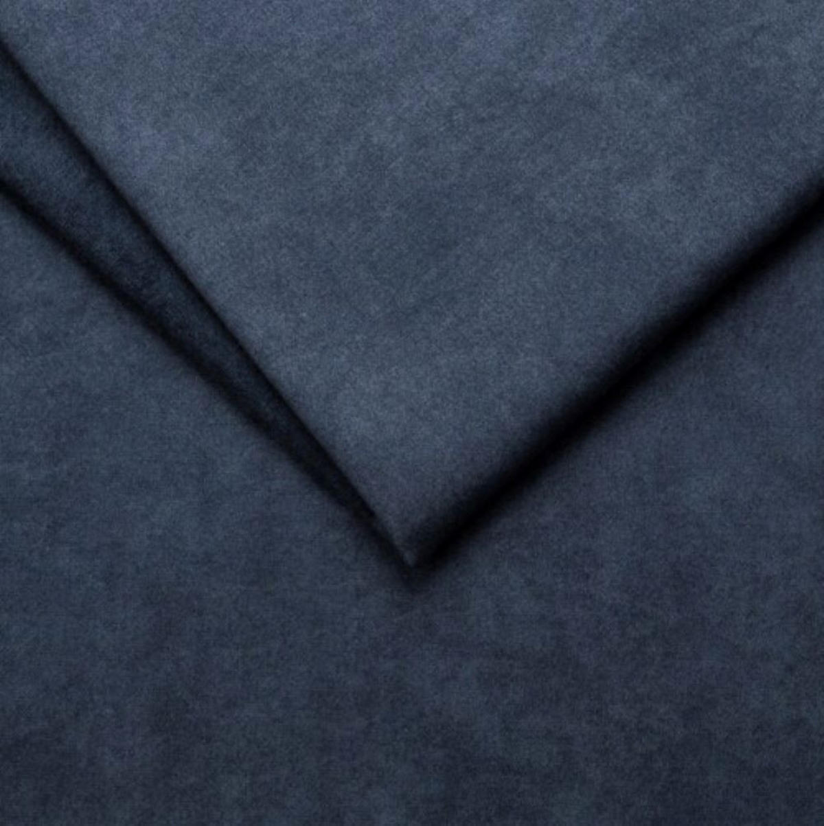 SOFA CHESTERFIELD Elegant Klassisch Schick Stoff Whisper Velours Blau - Blau, Holz/Textil (202/77/90cm) - Kaiser Möbel