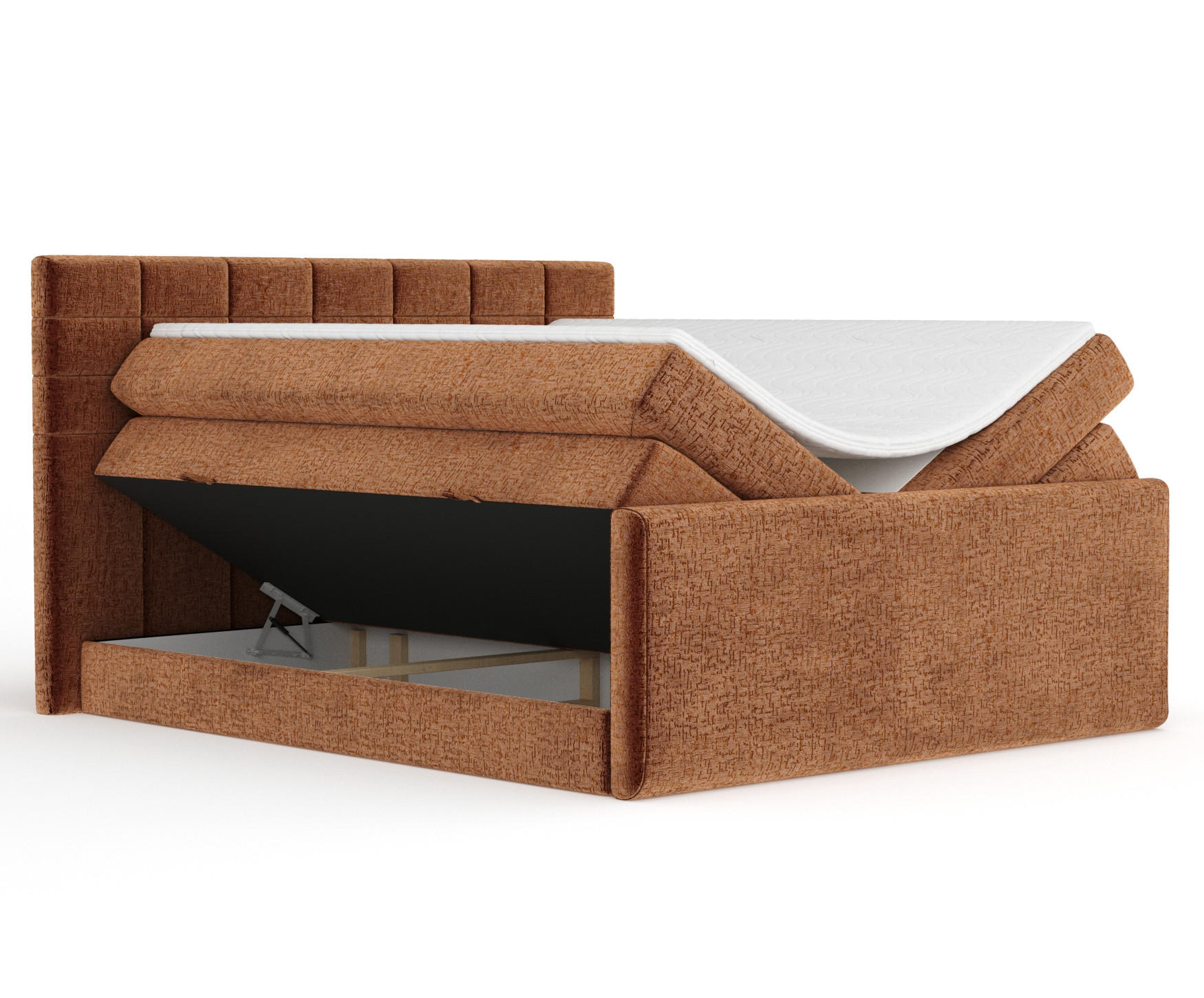 BOXSPRINGBETT Ava Kupferfarbe 160/200 cm - Schwarz/Kupferfarben, Holz/Holzwerkstoff (160/200cm) - Maison de Reve
