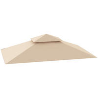 ERSATZDACH für Grillpavillon 1,5 m x 2,4 m - Beige, Kunststoff (152/1/244cm) - Outsunny