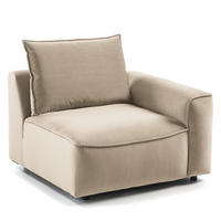 MODULSESSEL - Beige, Holz/Textil (104/82/99cm) - home24