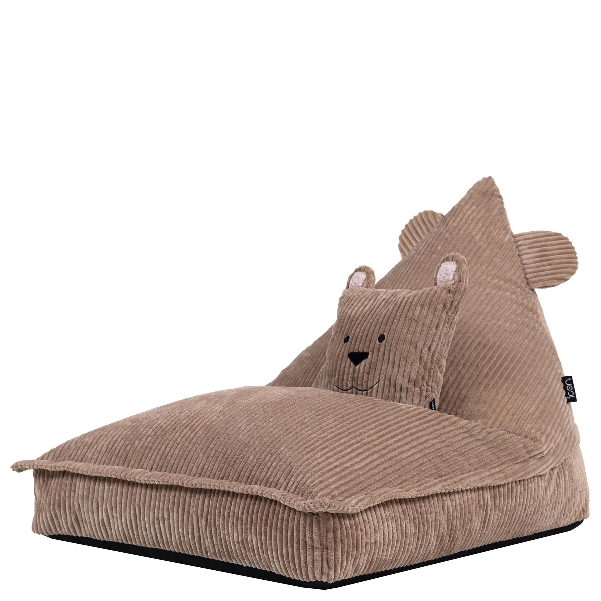 KINDERSITZSACK mit Kissen Bär Cord - Braun, Textil (72/66/102cm) - icon