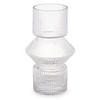 VASE Geriffeltes Glas 9,5/16,5 cm - Transparent, Glas (9.5/16.5cm) - Giftdecor