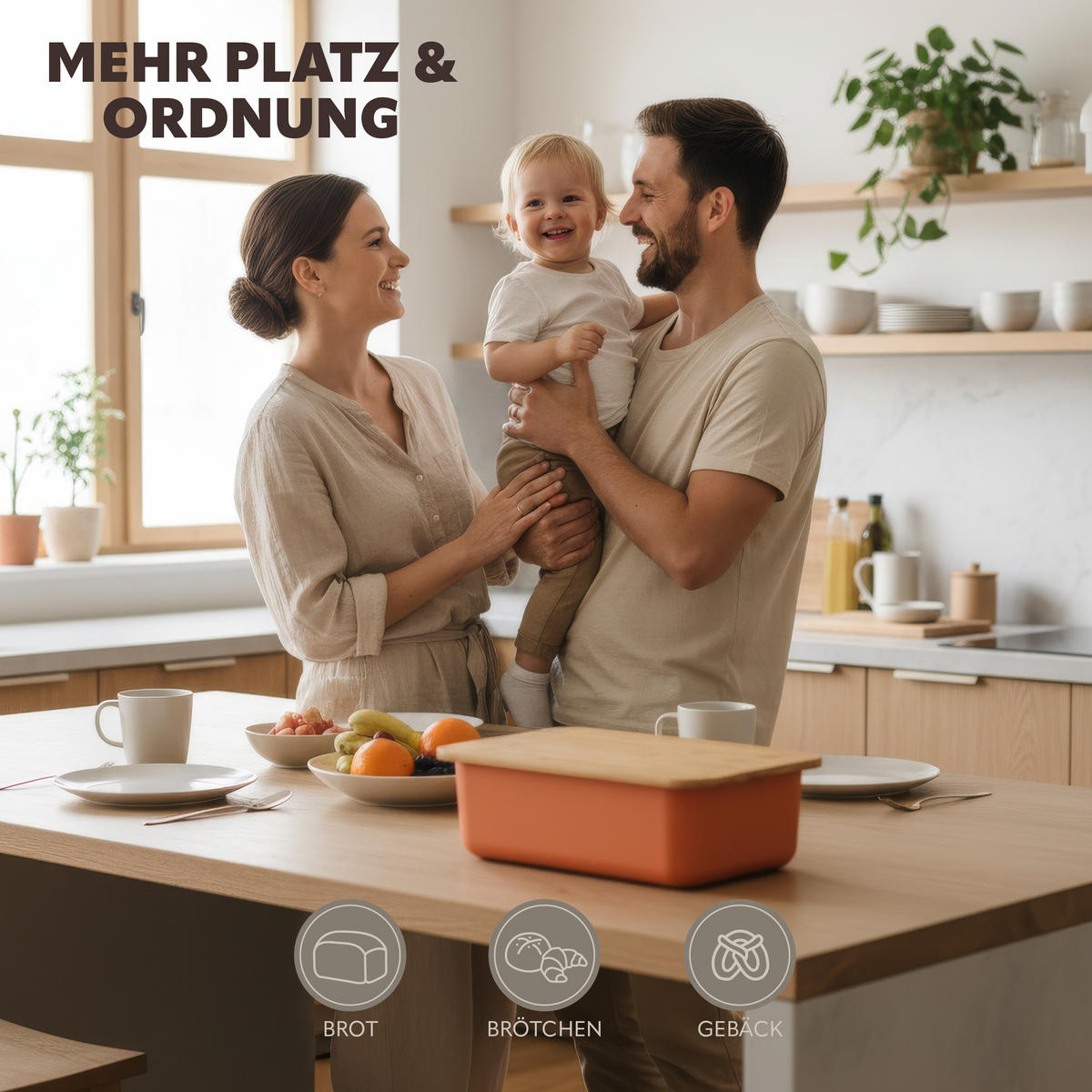 BROTKASTEN, braun - Rotbraun, Kunststoff (40/12.5/23cm) - bremermann