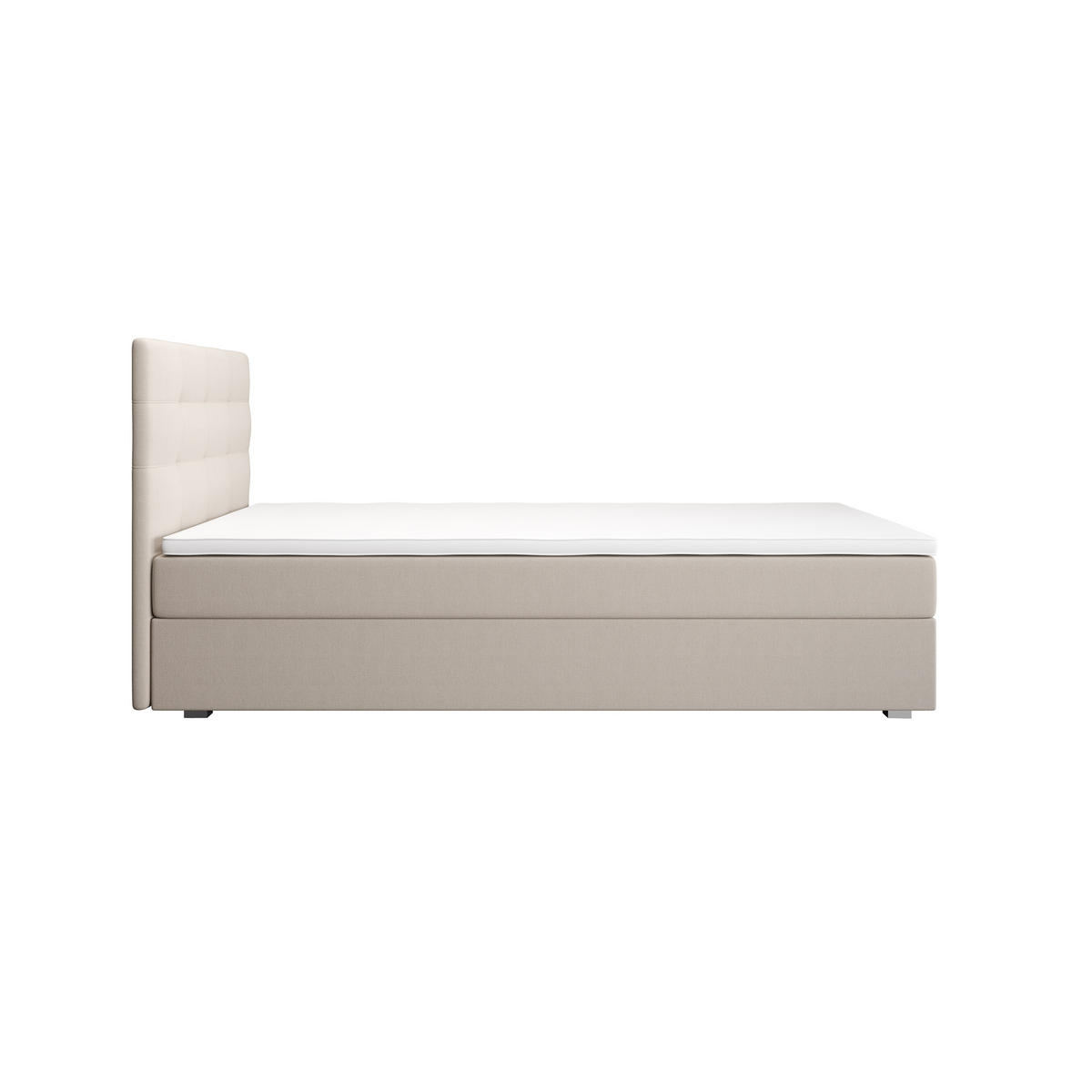 BOXBETT FADO 2 100x200, mit Matratze H3 und Topper, Cosmic 10 - Beige, Holz/Kunststoff (100/200cm) - Bedante