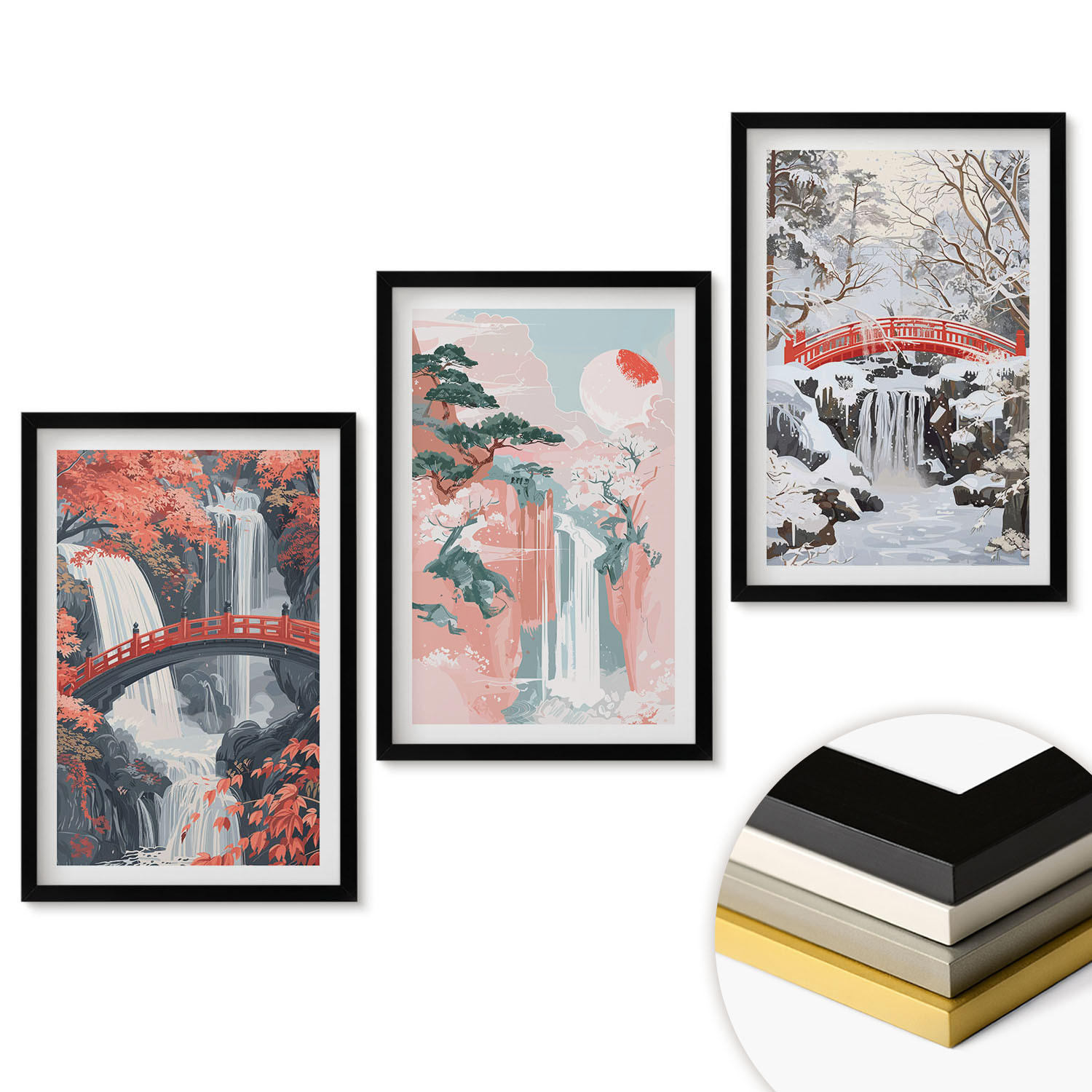 ArtPrintCave Wandbilder Schwarz 40x60 cm