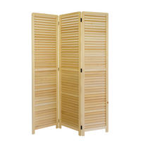 PARAVENT 3-tlg. 120/170 cm Braun Holzlamellen - Braun, Holz (120/170/2cm) - Homestyle4u