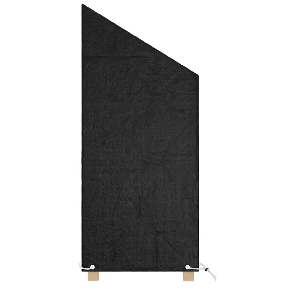 ABDECKUNG Für Gartenstuhl 8 Ösen 65/65/110/150 Cm Polyethylen - Schwarz, Kunststoff (65/65/150cm) - vidaXL