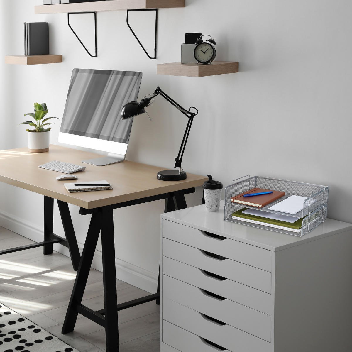 UKLADANIE súborov - strieborná, kov (36/8.5/25cm) - Relaxdays