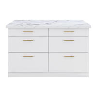 KÜCHENINSEL - 2 Personen - Holz, Platte - Weiß - - Weiß, Holz (126/80/104cm) - Vente-Unique