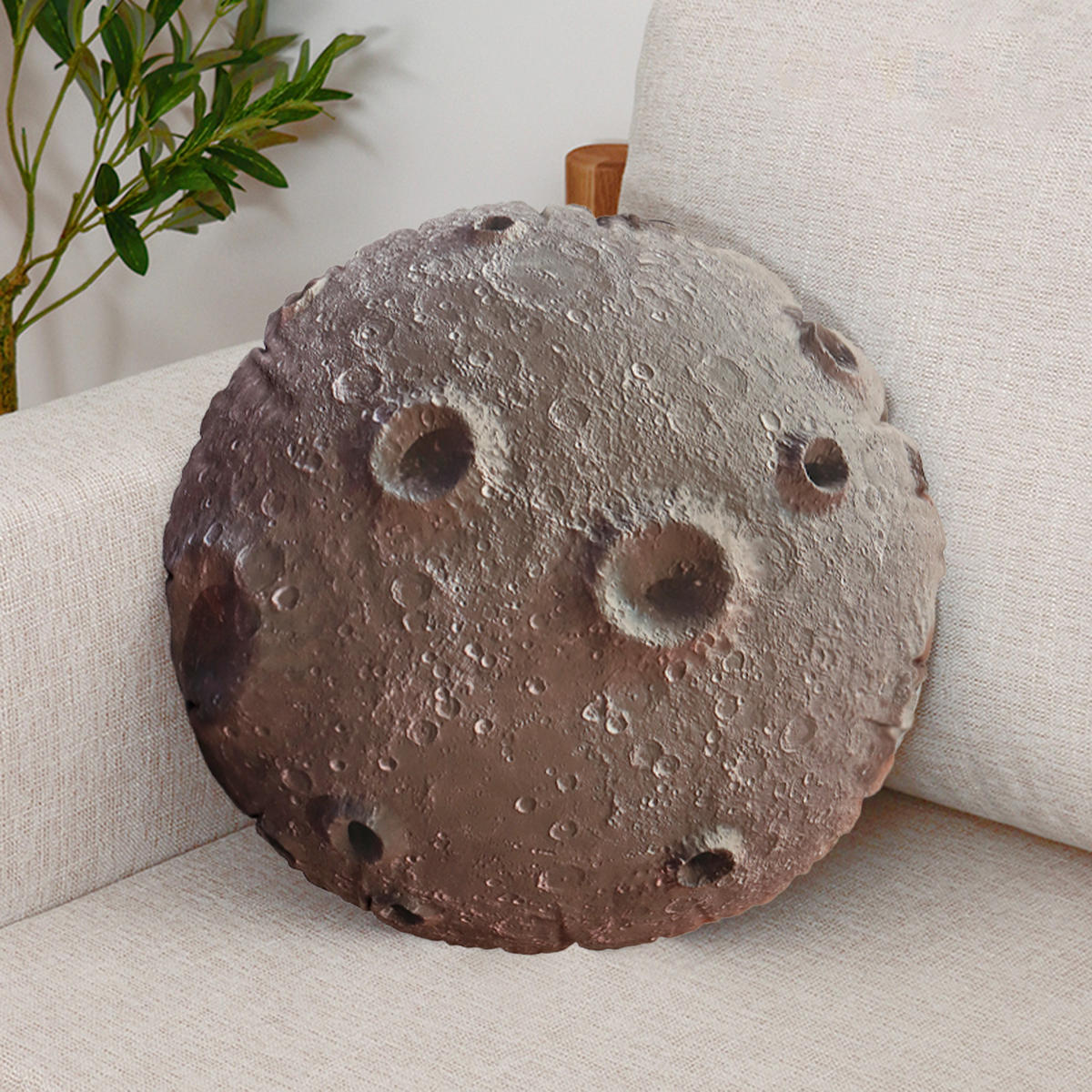KISSEN Planet Universum Mond 41cm - Grau, Textil (41/6cm) - Vercart