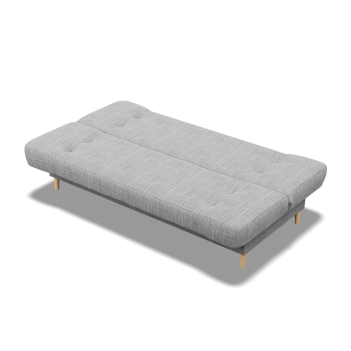 SOFA 3-SITZER MIT SCHLAFFUNKTION SAVANA Grau - Grau, Textil (93/96/200cm) - Mebligo