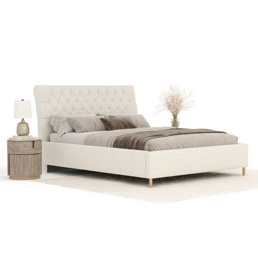 Thumbnail - Maison de Reve Polsterbett, Creme, Textil, Buche, Kiefer, 120x200 cm, Oeko-Tex® Standard 100, FSC 100%, Made in EU, Reac...