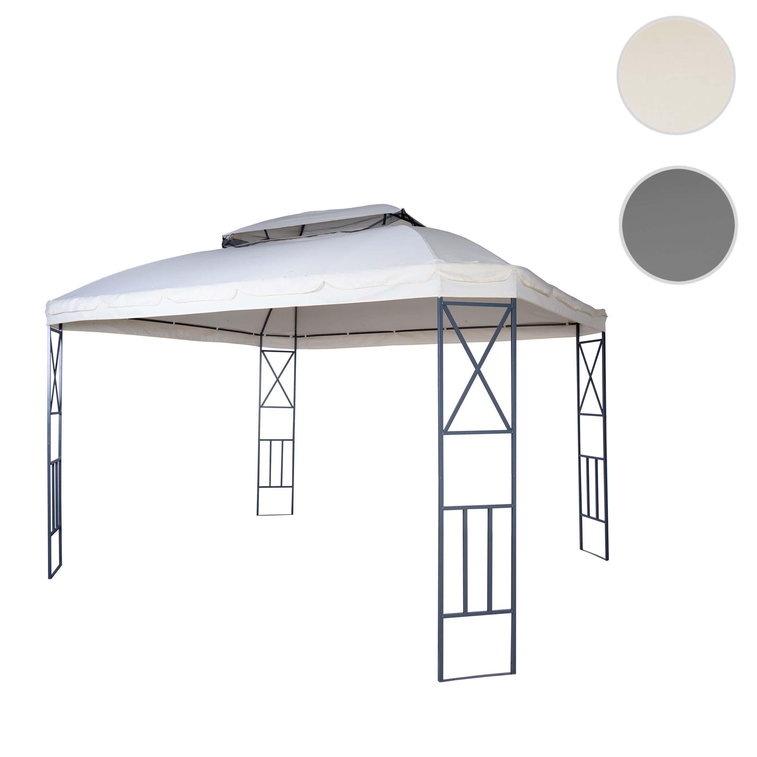 PERGOLA + MOSKITONETZ Cremeweiß - Weiß, Metall (360/290/300cm) - MCW