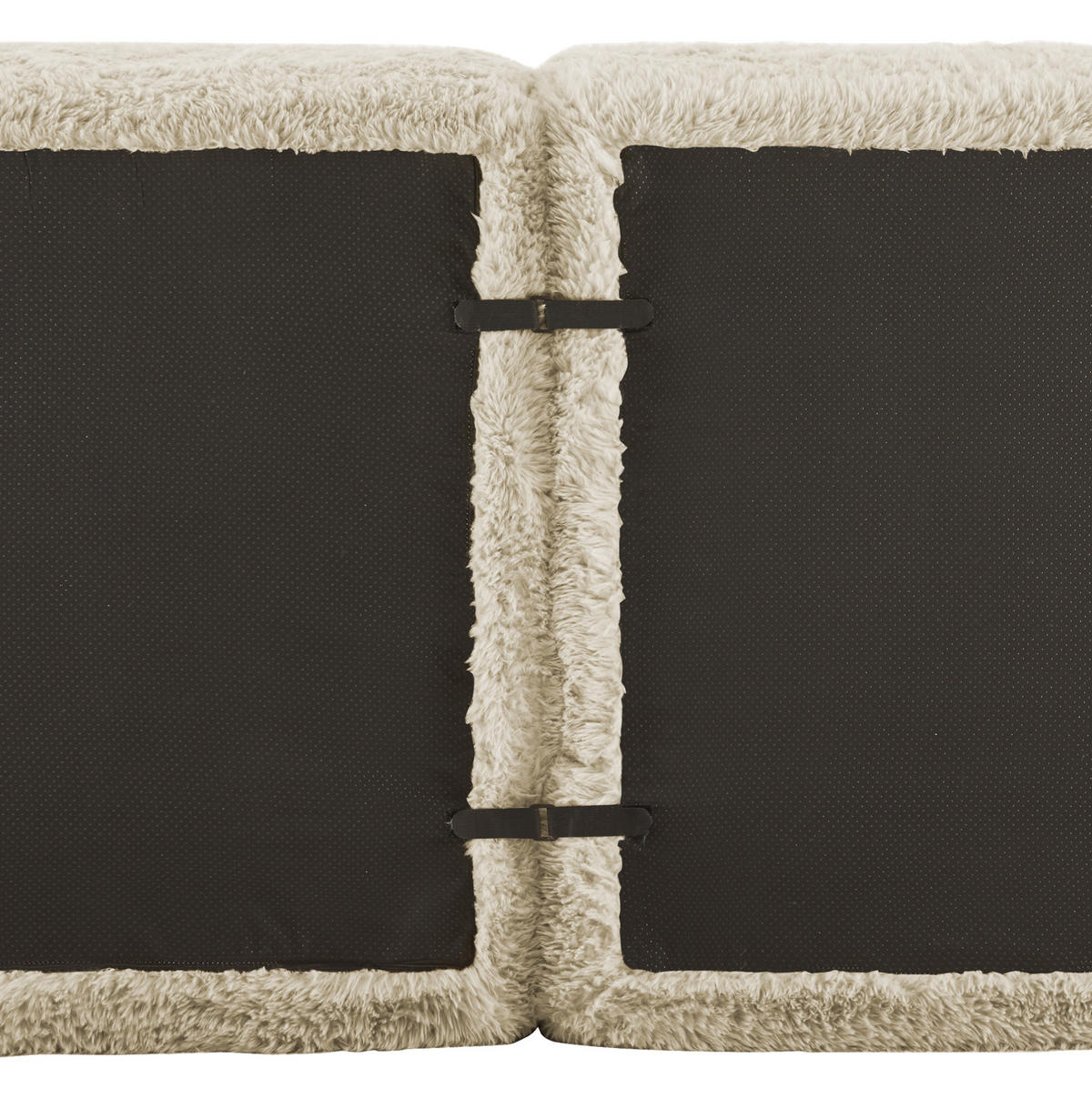 MODULARES Ecksofa aus Plüsch in Beige mit Chaiselongue - Beige, Textil (179/73/378cm) - Modfu