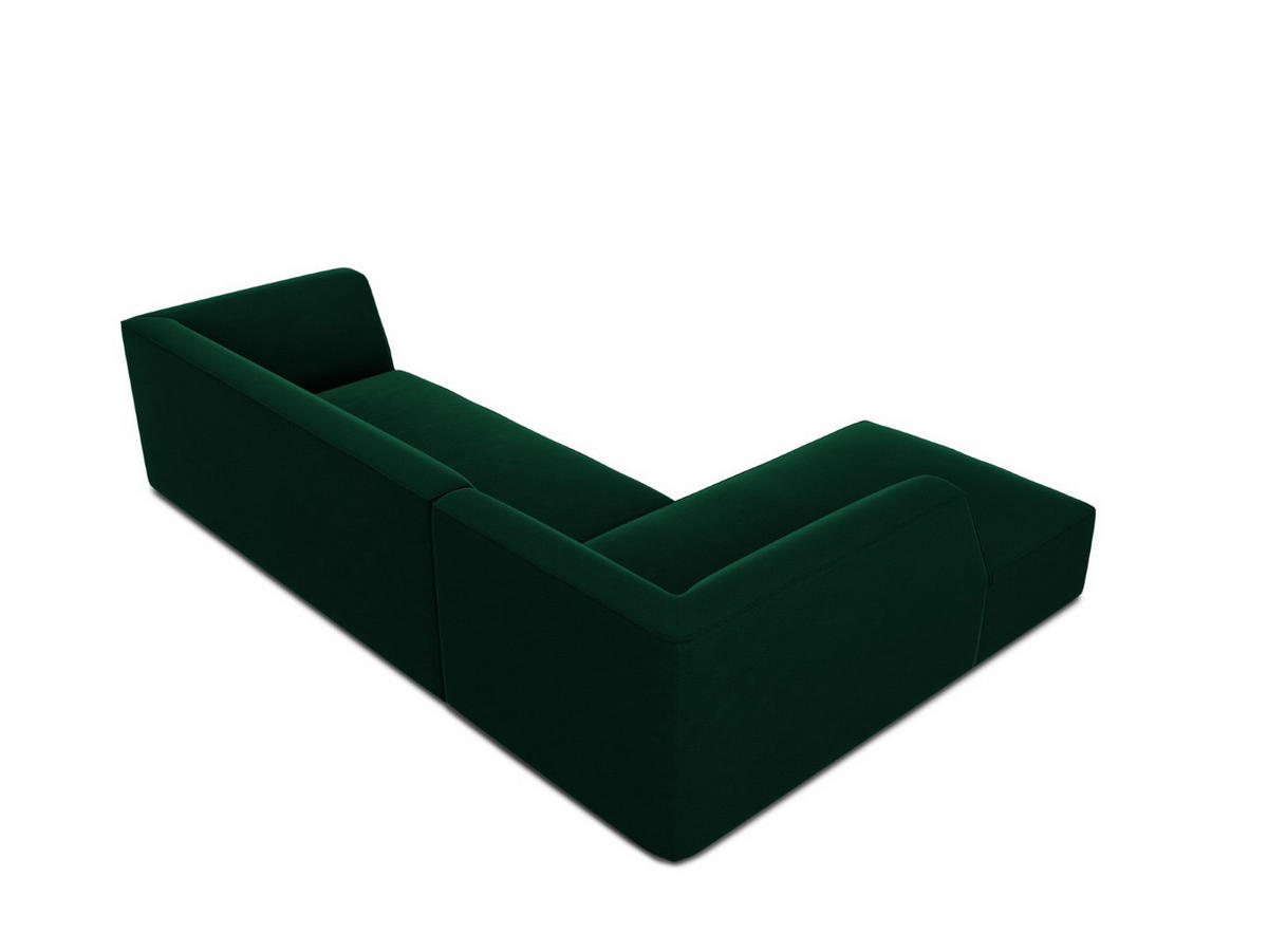ECKSOFA links Ruby aus Samt flaschengrün 4 Sitzplätze - Grün, Textil (180/273cm) - Micadoni