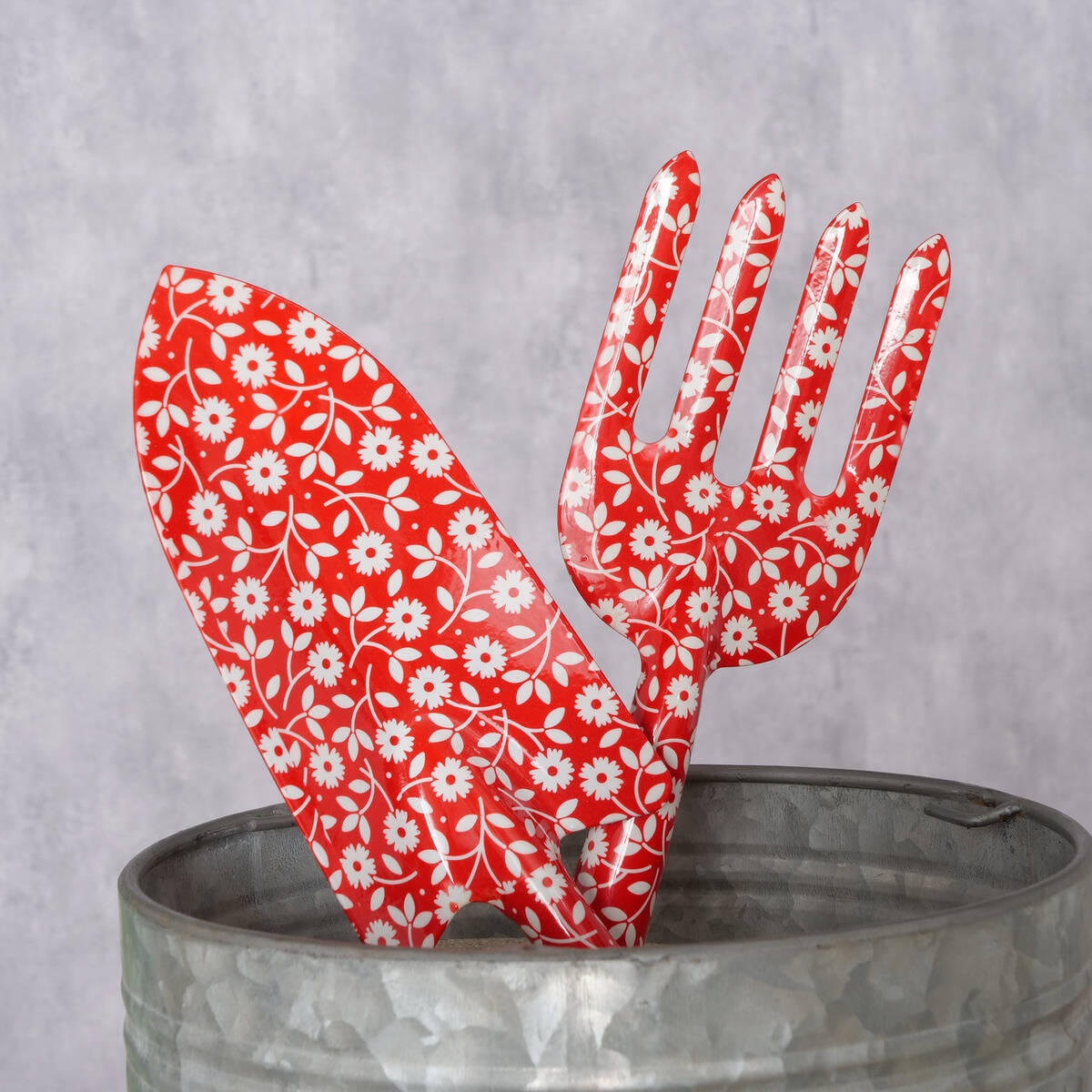 GARTENWERKZEUGE Lilly 2er-Set - Rot, Metall (8/3/28cm)