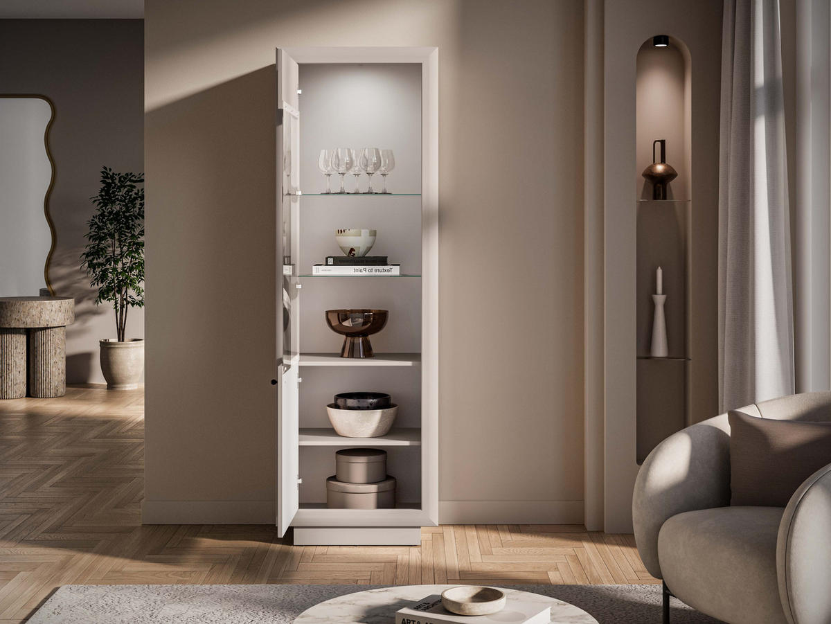 VITRINE – SOLO 03 – 65 cm – Solo – Kaschmir - Kaschmir, Holzwerkstoff (65/200/40cm) - hi-markt
