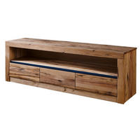 TV-BOARD Wild-/Zerreiche 165x42x55 natur geölt MONTREUX #104 - Naturfarben, Holz (165/55/42cm) - Massivmoebel24