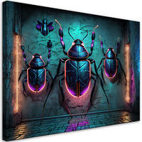 LEINWANDBILD, Insekten Tiere Neon 60x40cm - Lila, Textil (60/40cm) - Feeby