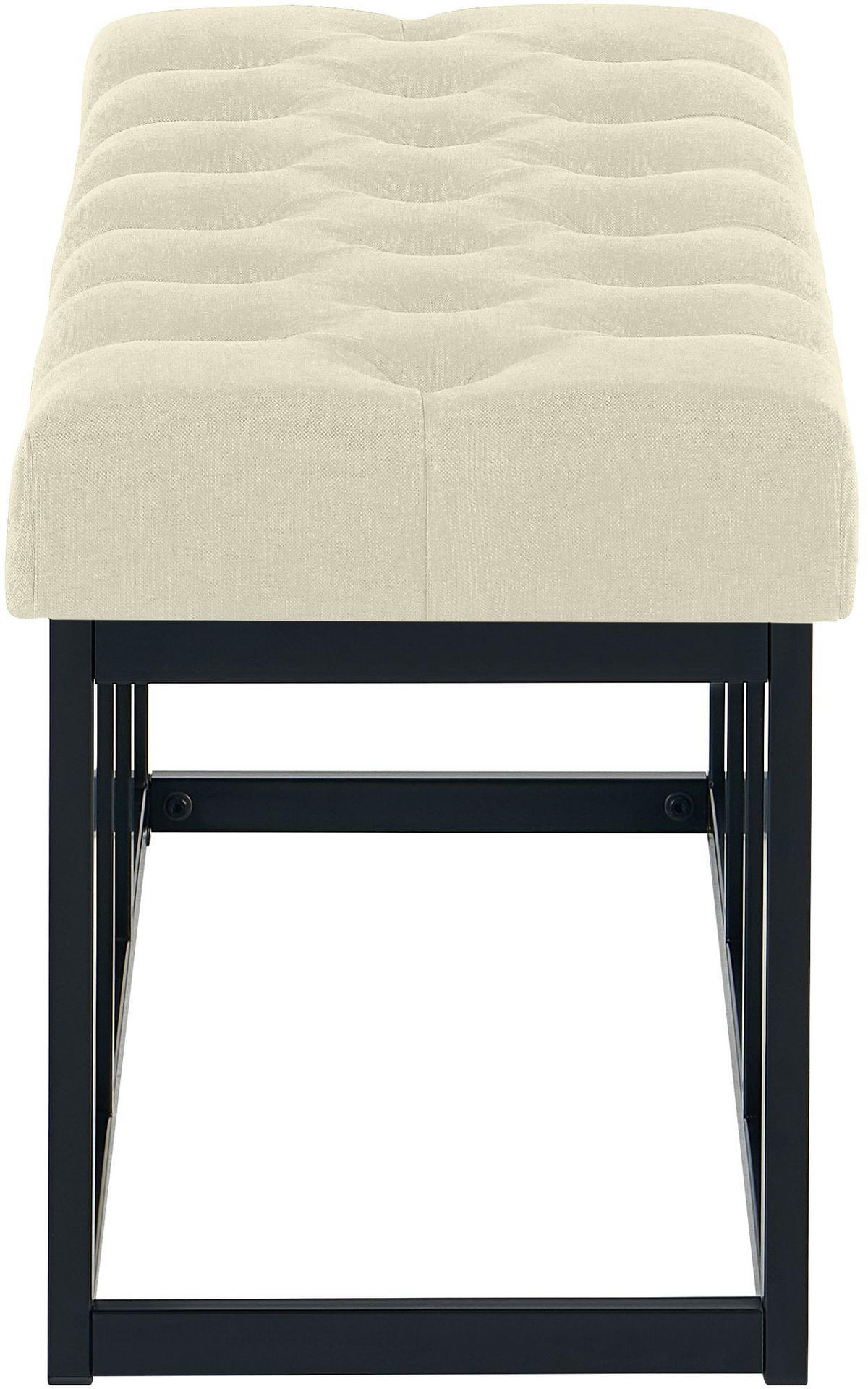 SITZBANK 100/38 cm Stoff Creme - Creme/Schwarz, Textil/Metall (100/46/38cm) - CLP