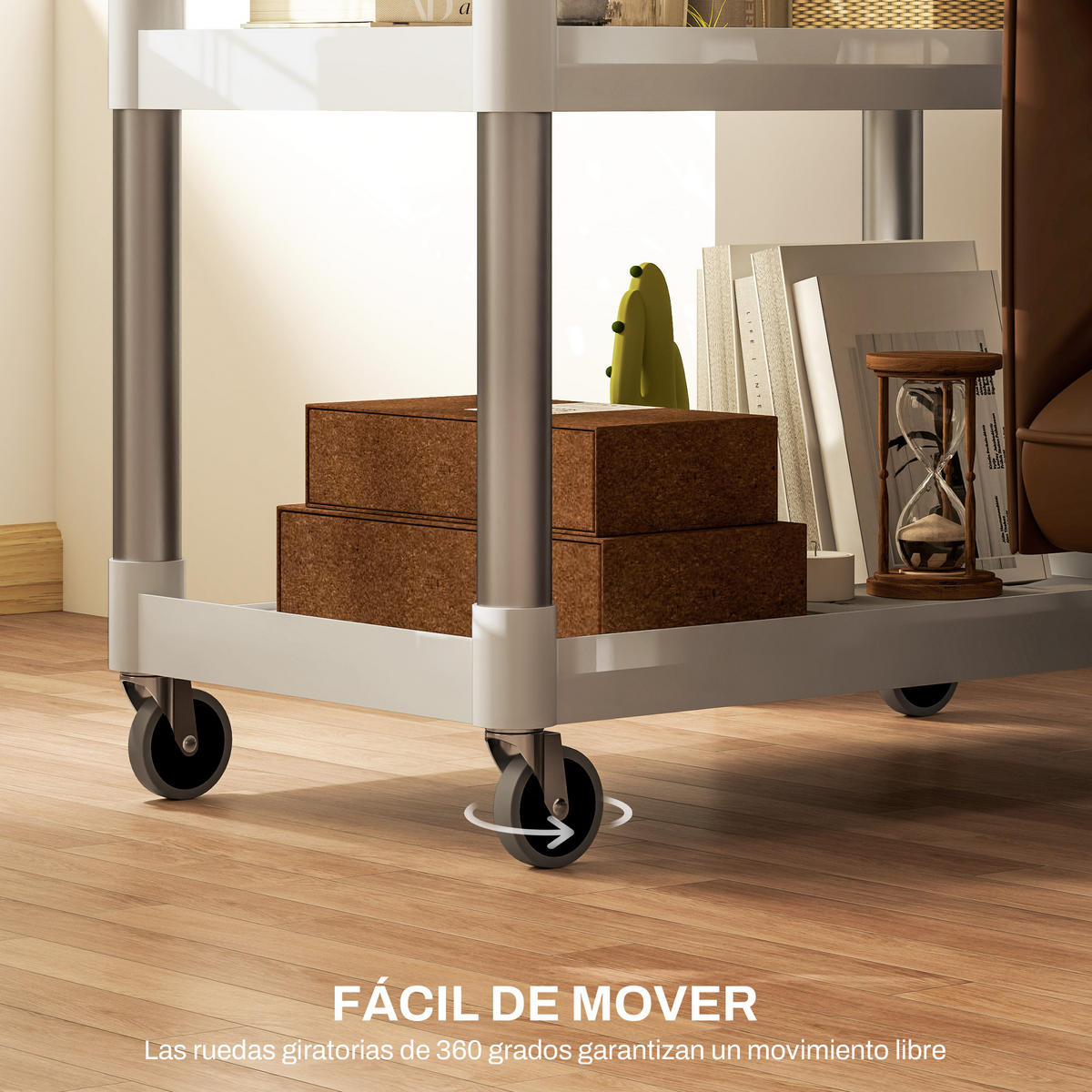 KÜCHENWAGEN, 3-stöckiger Alu-Wagen 88 x 44 x 93 cm 105 kg, Weiß - Multicolor, Metall (88/93/44cm) - FORIOUS