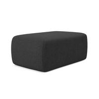 POUF Chenille Stoff Schwarz - Anthrazit/Schwarz, Kunststoff/Textil (102/40/62cm) - Makamii