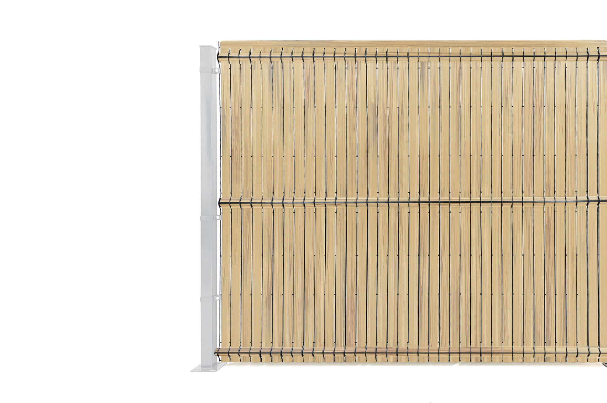 PVC-SICHTSCHUTZLAMELLEN-STEIF-SET Cinto beige 2m H.170cm - Mit clips und Endprofil - Beige, Kunststoff (200/173cm) - Casanoov