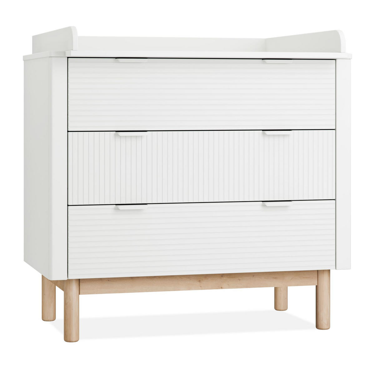 WICKELAUFSATZ LOTTI - Weiß, Holzwerkstoff (90/8/76cm) - KONSIMO®