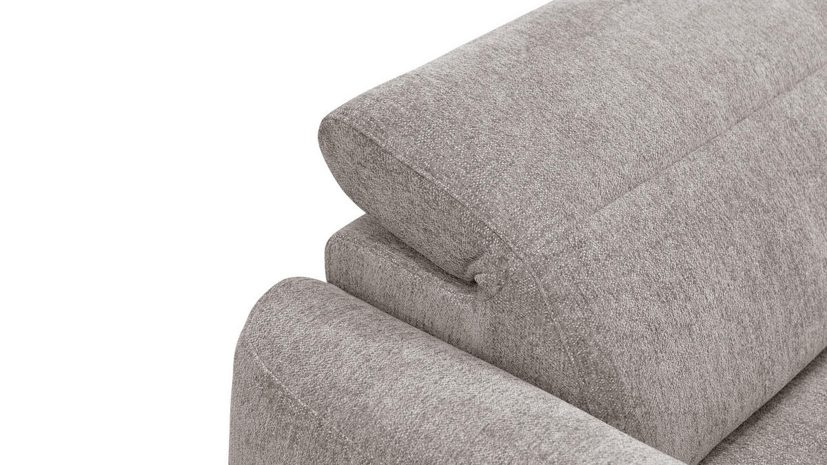 ECKSOFA NERO 4-Sitzer, dunkelbeige - Beige/Schwarz, Holz/Textil (272/81/159cm) - Courtois Laville