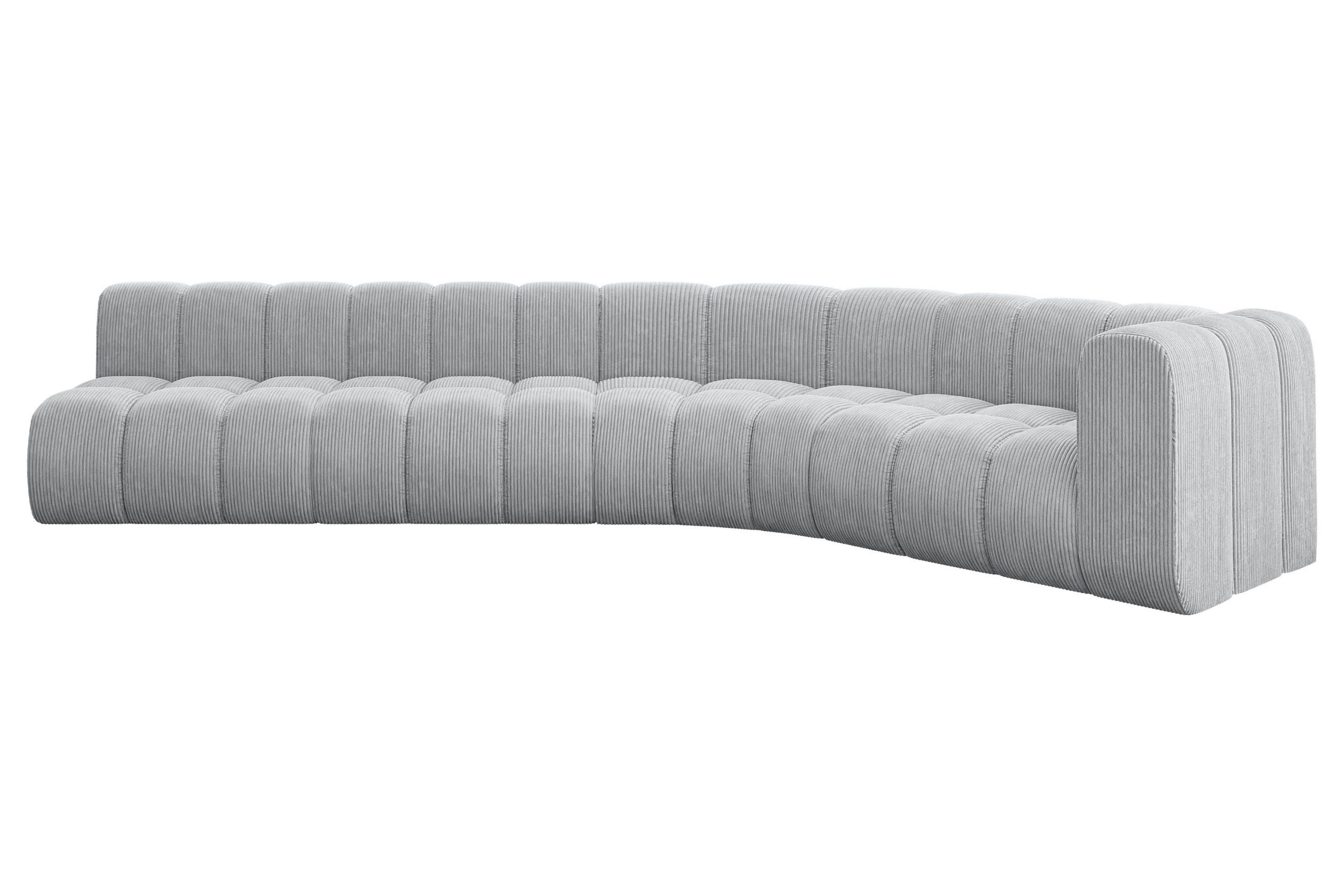 ECKSOFA modulares Sofa Karex-L2 - 399x194x70 cm Grau - Grau, Holzwerkstoff/Textil (399/194cm) - ALTDECOR