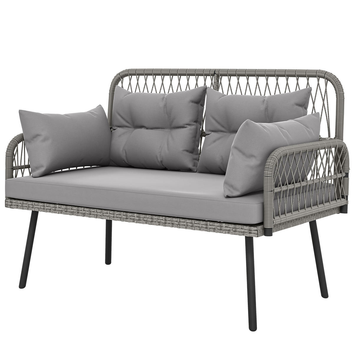 GARTENBANK DE-13512 Dunkelgrau - Dunkelgrau, Metall (115/82/61cm) - ComfortXL