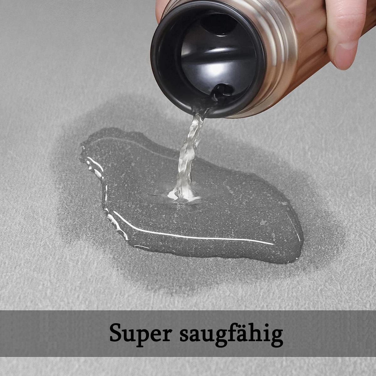 FUSSMATTE Wildlederstoff 40/60 cm 1 Artikel - Grau, Textil (40/60cm) - Kaket