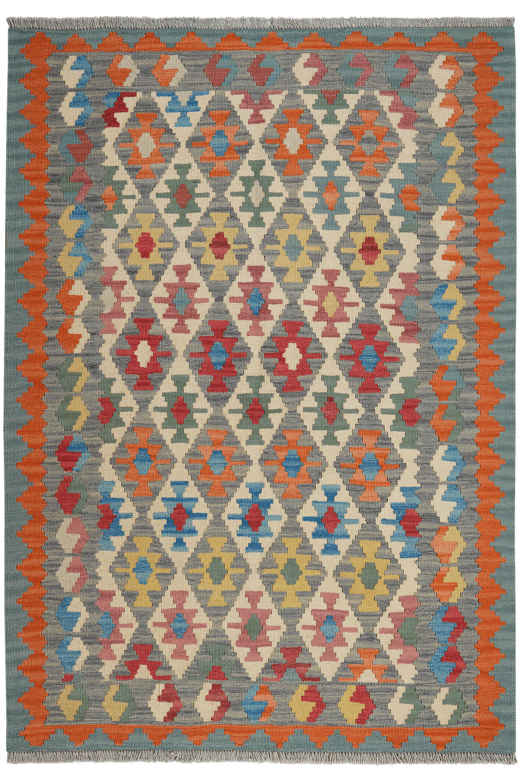 Looma Kelim-Teppich Grau 127x180 cm