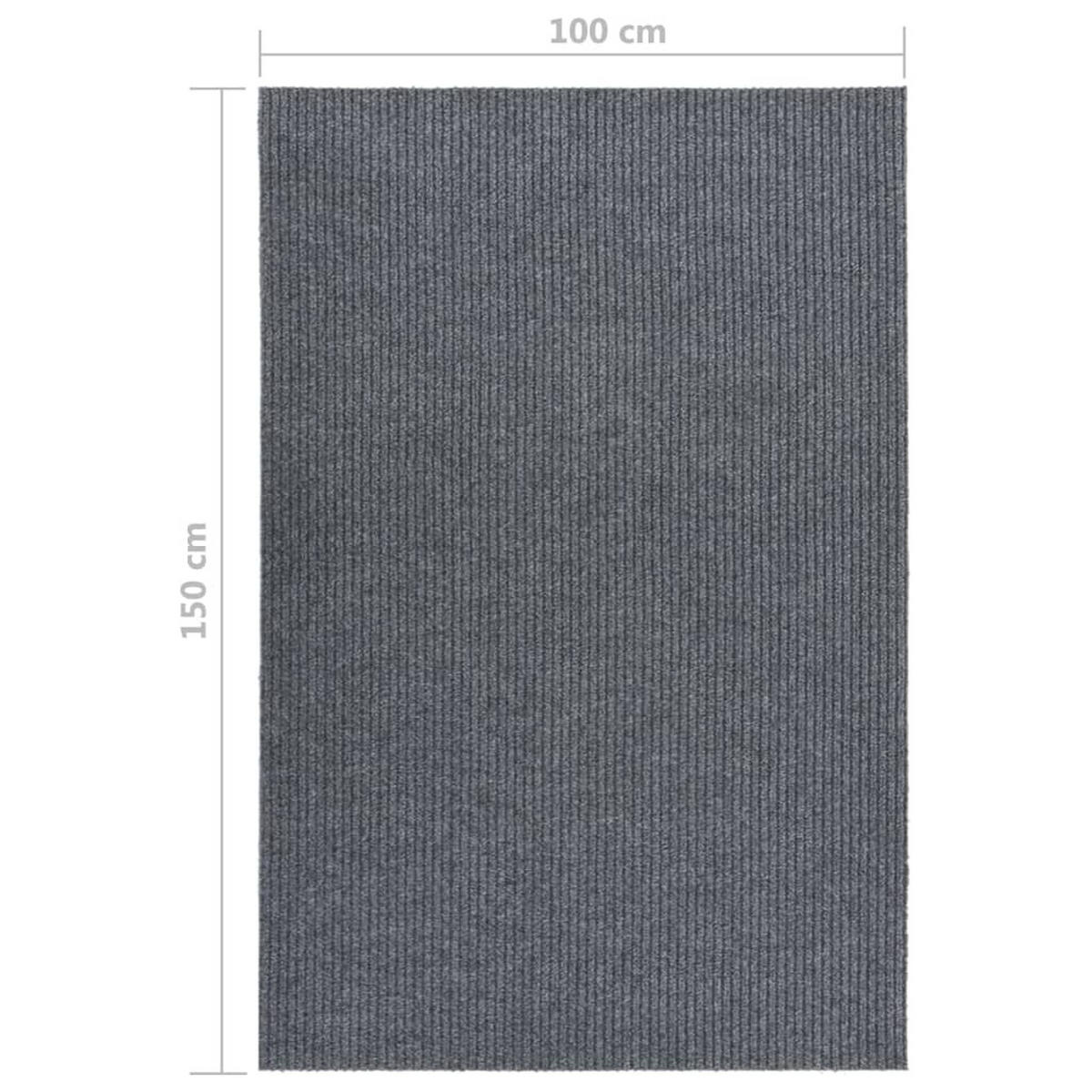 SCHMUTZFANGMATTE 100/150 cm Grau - Grau, Kunststoff (100/150cm) - vidaXL