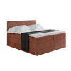BOXSPRINGBETT mit Matratze H3|H4 und Lattenrost - TOLO KING 140x200 Cord - Ziegelrot - Rostfarben, Holzwerkstoff (140/200cm) - ALTDECOR