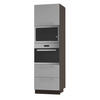 BACKOFEN-HOCHSCHRANK Kvantum D14/RU/2A/284 Dust Grey Matt / Lava Matt 60 / 59 / 207cm - Dunkelgrau/Grau, Holz/Holzwerkstoff (60/207/59cm) - Feldmann-Wohnen