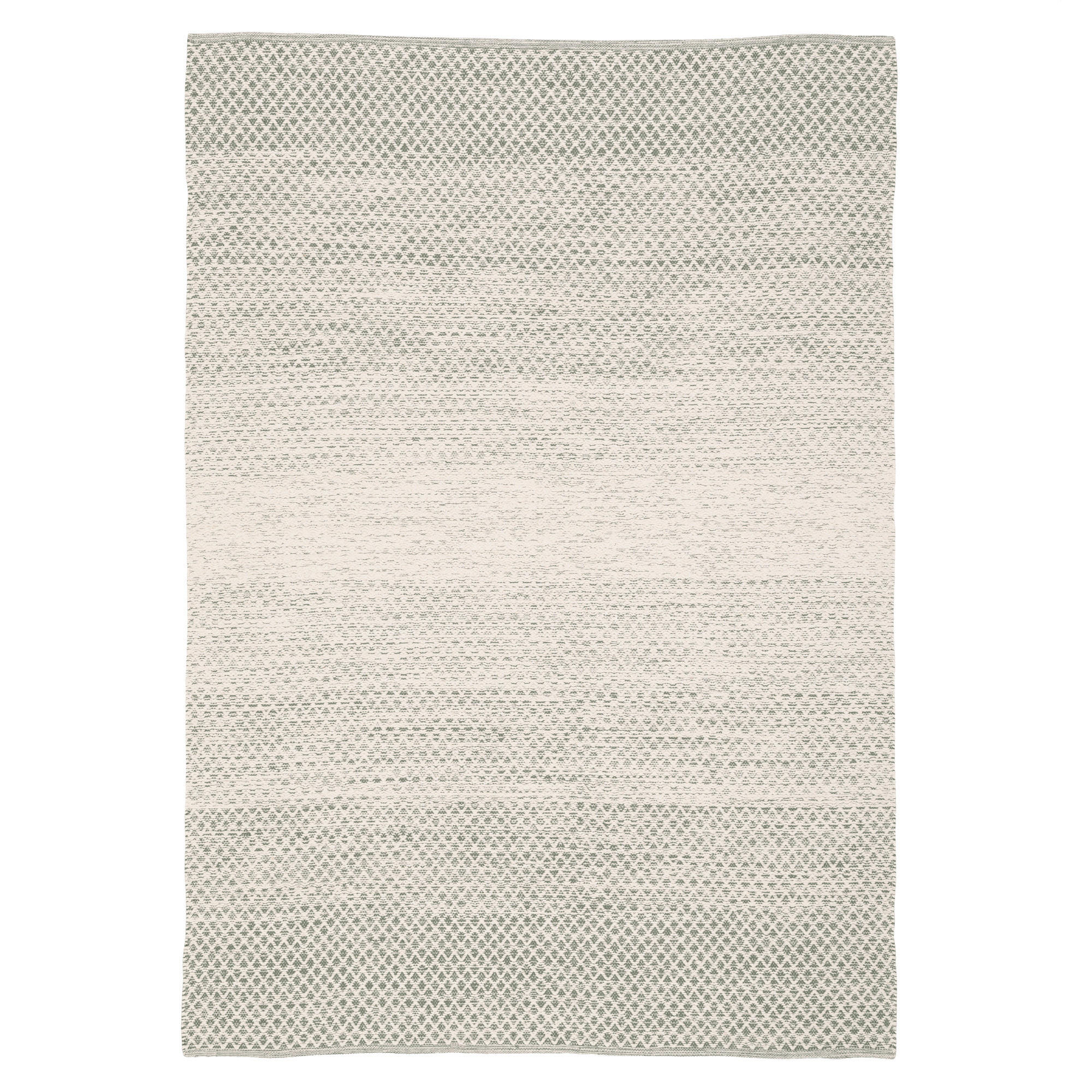 BAUMWOLLE NATUR KELIM TEPPICH SANDY MELIERT - Grün, Textil (70/140cm) - Pergamon