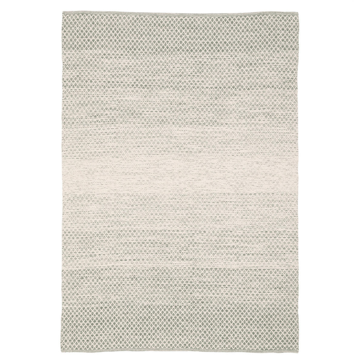 BAUMWOLLE NATUR KELIM TEPPICH SANDY MELIERT - Grün, Textil (70/140cm) - Pergamon