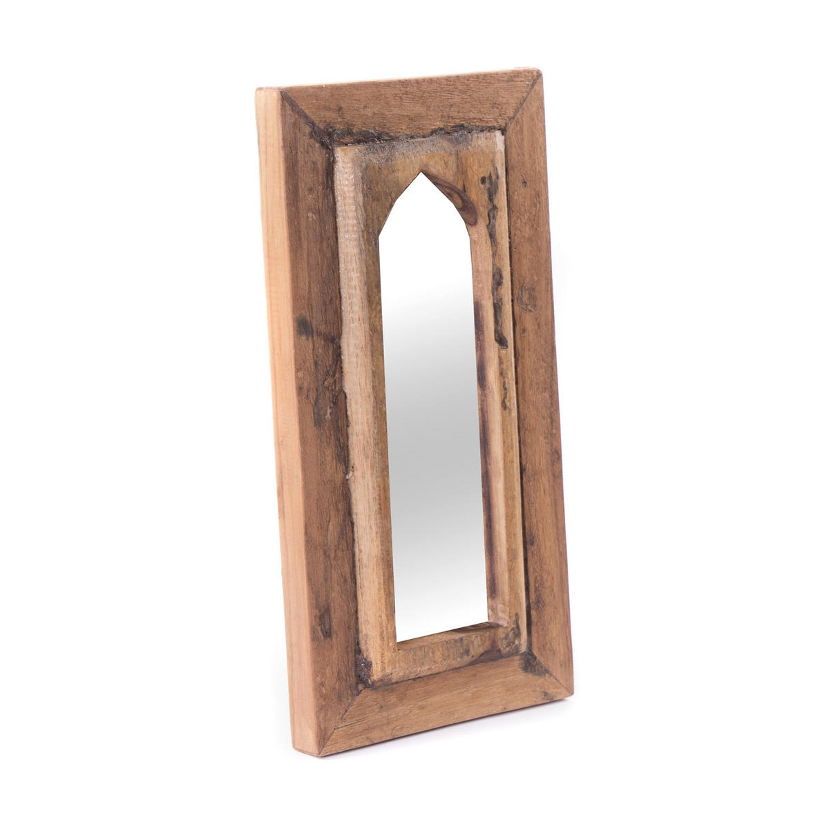 WANDSPIEGEL Yara 40x20 cm Massivholz naturfarben - Naturfarben, Holz (20/40/3cm) - DESIGN DELIGHTS